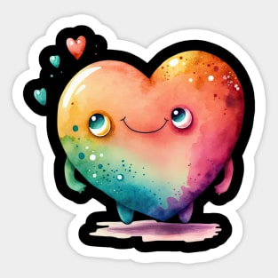 Cute Heart Monster Sticker